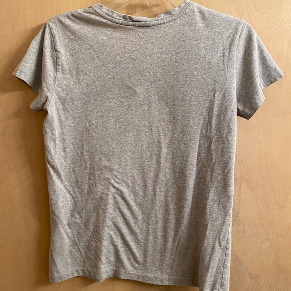 DONATING SOON Gray Ralph Lauren V-neck & pink logo - Picture 2 of 4